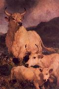 Sir Edwin Landseer Wild Cattle at Chillingham oil painting